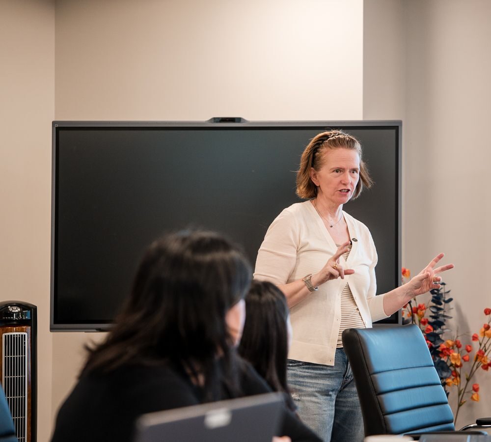 Tela Mathias leads a walkthrough during a bootcamp session